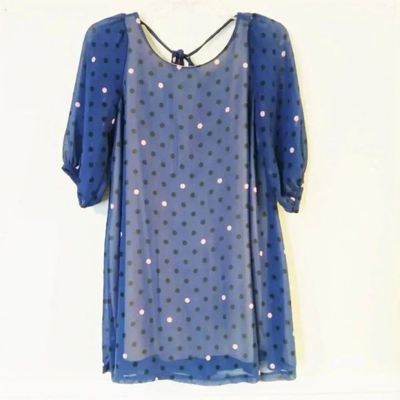 Audrey 3 + 1 Polka Dot Shift Dress Lulu's - Picture 1 of 5
